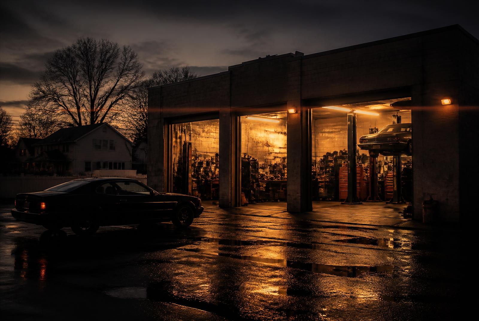 Voorhees location exterior at dusk